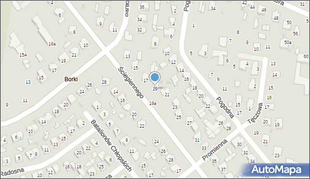 Tomaszów Lubelski, Ściegiennego Piotra, ks., 19, mapa Tomaszów Lubelski