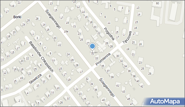 Tomaszów Lubelski, Ściegiennego Piotra, ks., 31, mapa Tomaszów Lubelski