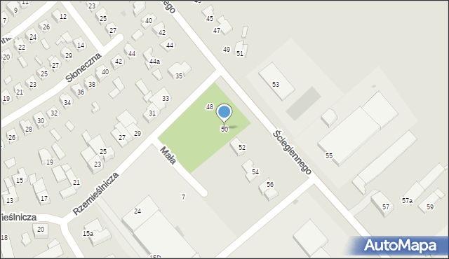 Tomaszów Lubelski, Ściegiennego Piotra, ks., 50, mapa Tomaszów Lubelski