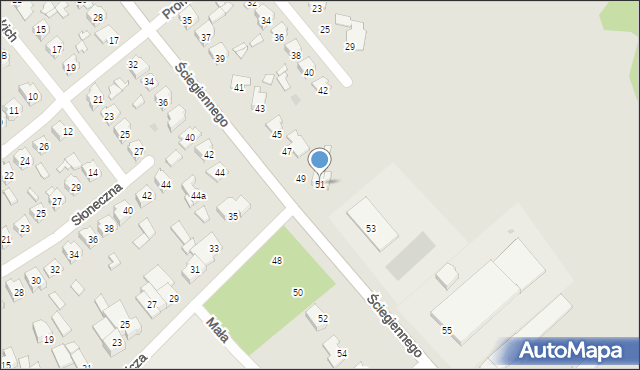 Tomaszów Lubelski, Ściegiennego Piotra, ks., 51, mapa Tomaszów Lubelski