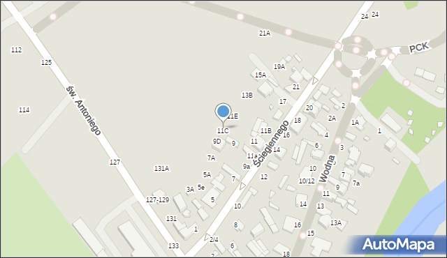 Tomaszów Mazowiecki, Ściegiennego Piotra, ks., 11H, mapa Tomaszów Mazowiecki