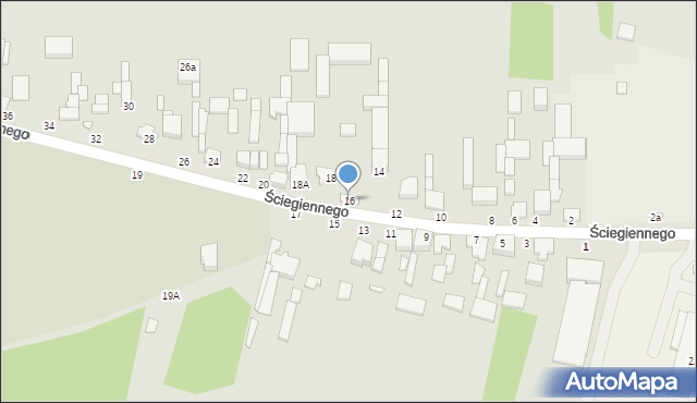 Tuszyn, Ściegiennego, ks., 16, mapa Tuszyn