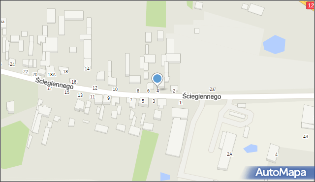 Tuszyn, Ściegiennego, ks., 4, mapa Tuszyn