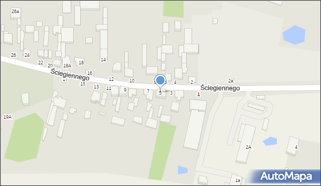 Tuszyn, Ściegiennego, ks., 5, mapa Tuszyn