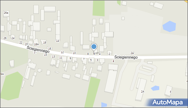 Tuszyn, Ściegiennego, ks., 6, mapa Tuszyn