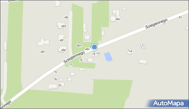 Tuszyn, Ściegiennego, ks., 73/75, mapa Tuszyn