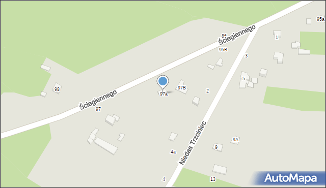 Tuszyn, Ściegiennego, ks., 97a, mapa Tuszyn