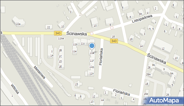 Wołów, Ścinawska, 11e, mapa Wołów
