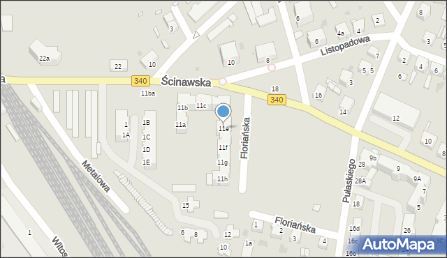 Wołów, Ścinawska, 11e, mapa Wołów