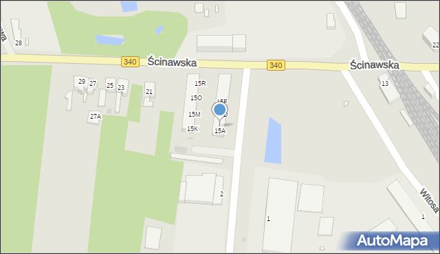 Wołów, Ścinawska, 15B, mapa Wołów