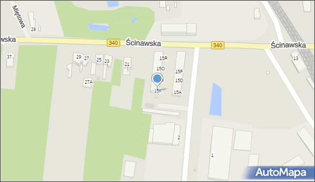 Wołów, Ścinawska, 15K, mapa Wołów