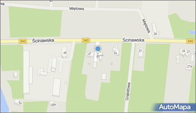 Wołów, Ścinawska, 43, mapa Wołów