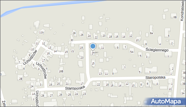 Zabrze, Ściegiennego Piotra, ks., 17, mapa Zabrza