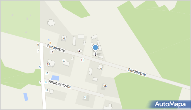 Aleksandrówka, Serdeczna, 2, mapa Aleksandrówka