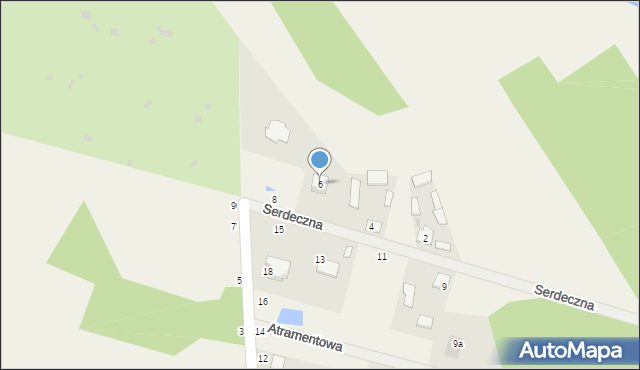 Aleksandrówka, Serdeczna, 6, mapa Aleksandrówka