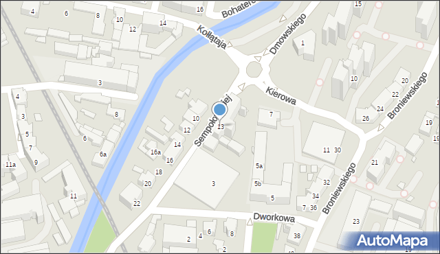 Bielsko-Biała, Sempołowskiej Stefanii, 13, mapa Bielsko-Białej
