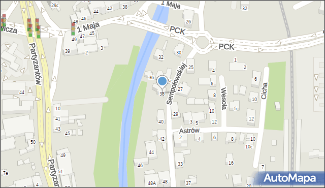 Bielsko-Biała, Sempołowskiej Stefanii, 38, mapa Bielsko-Białej