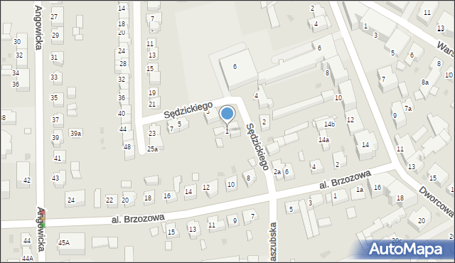 Chojnice, Sędzickiego Franciszka, 1, mapa Chojnic