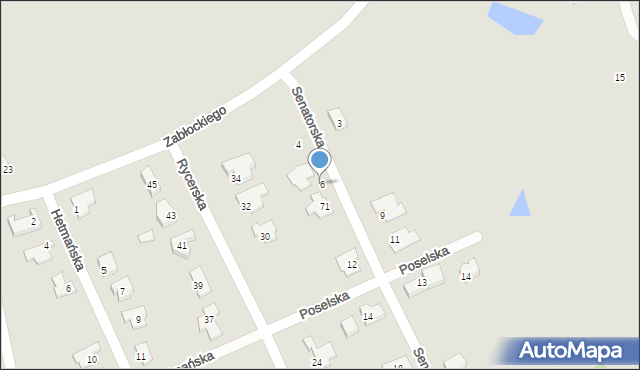 Gniezno, Senatorska, 8, mapa Gniezna