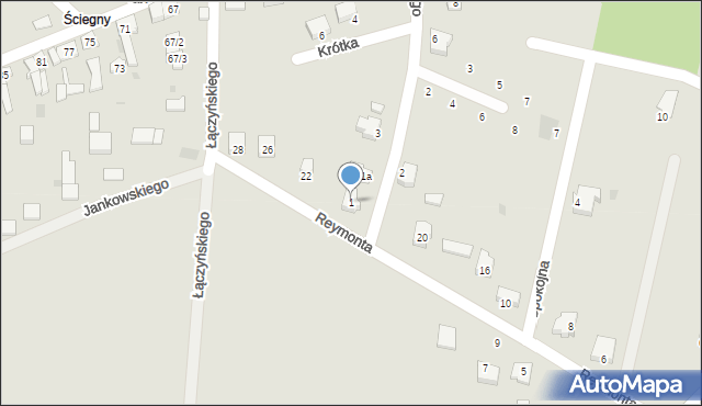 Kamieńsk, Secomskiego Kazimierza, prof., 1, mapa Kamieńsk