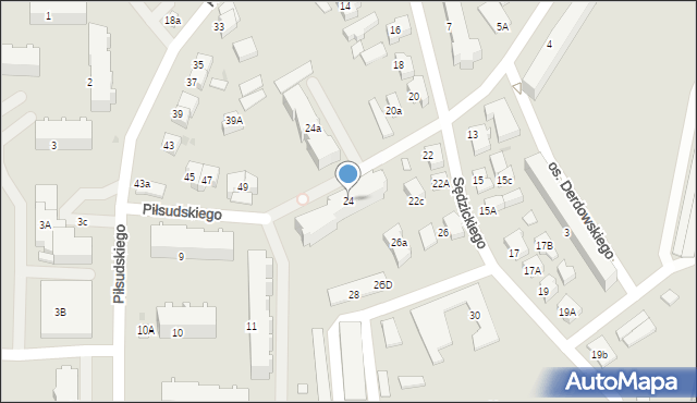 Kartuzy, Sędzickiego Franciszka, 24, mapa Kartuzy