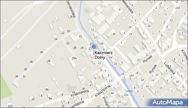 Kazimierz Dolny, Senatorska, 15, mapa Kazimierz Dolny