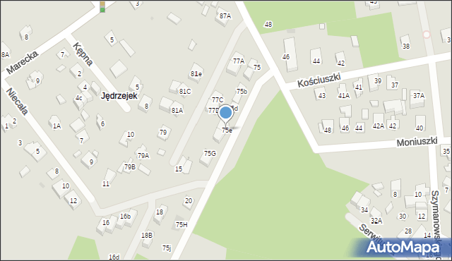 Kobyłka, Serwitucka, 75e, mapa Kobyłka