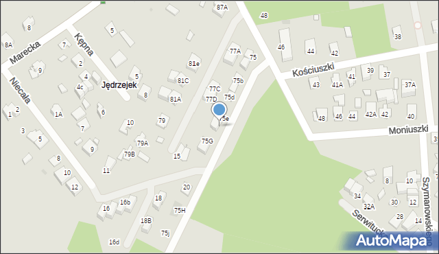 Kobyłka, Serwitucka, 75f, mapa Kobyłka