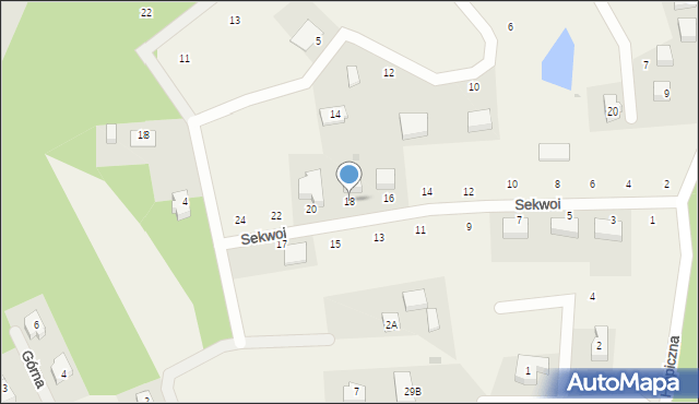 Koleczkowo, Sekwoi, 18, mapa Koleczkowo