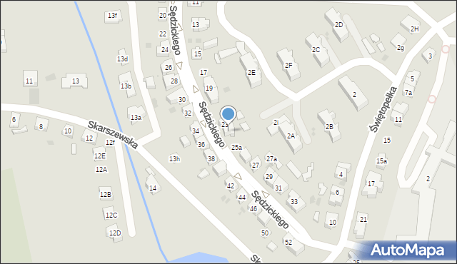 Kościerzyna, Sędzickiego Franciszka, 25, mapa Kościerzyna