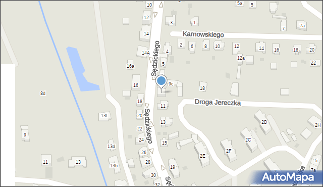 Kościerzyna, Sędzickiego Franciszka, 9b, mapa Kościerzyna