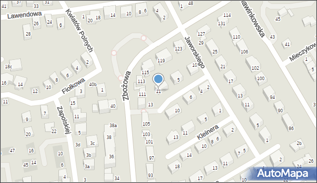 Lublin, Serwaczyńskiego Stanisława, 11, mapa Lublina