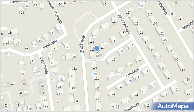 Lublin, Serwaczyńskiego Stanisława, 13, mapa Lublina