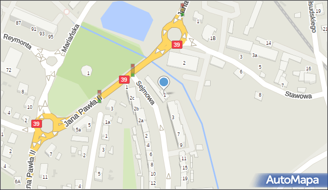 Namysłów, Sejmowa, 1, mapa Namysłów