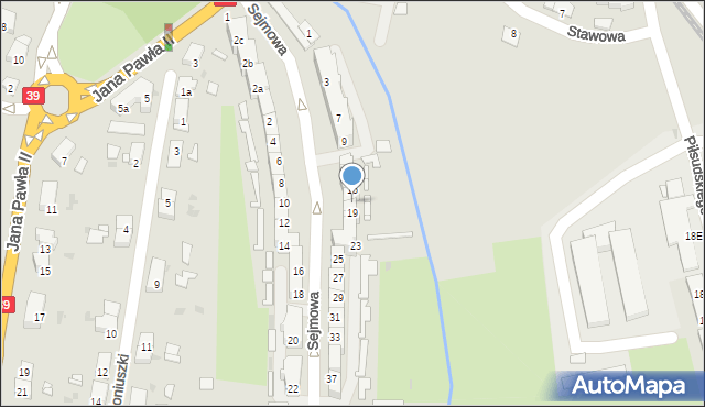 Namysłów, Sejmowa, 17, mapa Namysłów