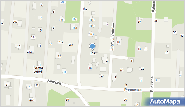 Nowa Wieś, Serocka, 16A, mapa Nowa Wieś