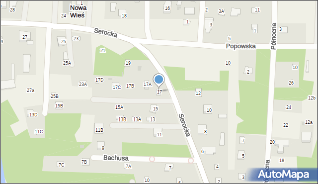 Nowa Wieś, Serocka, 17, mapa Nowa Wieś
