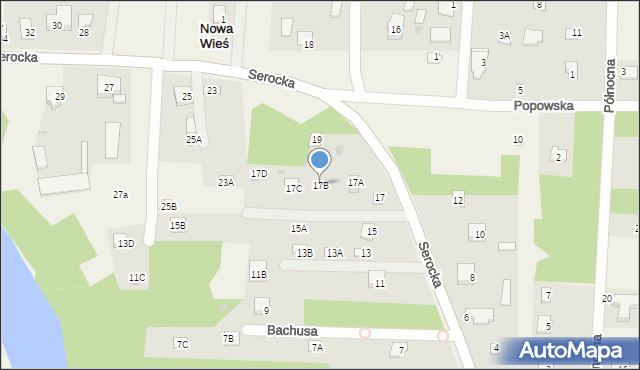 Nowa Wieś, Serocka, 17B, mapa Nowa Wieś