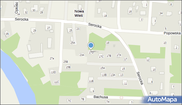 Nowa Wieś, Serocka, 17D, mapa Nowa Wieś