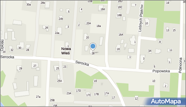 Nowa Wieś, Serocka, 18, mapa Nowa Wieś