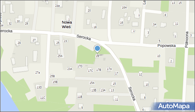 Nowa Wieś, Serocka, 19, mapa Nowa Wieś