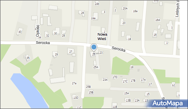Nowa Wieś, Serocka, 25, mapa Nowa Wieś