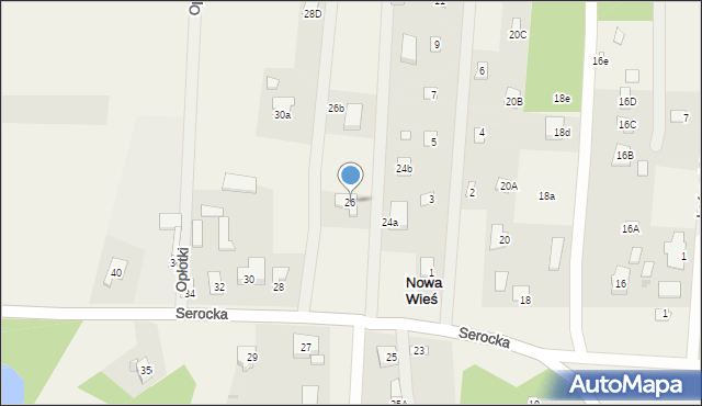 Nowa Wieś, Serocka, 26, mapa Nowa Wieś