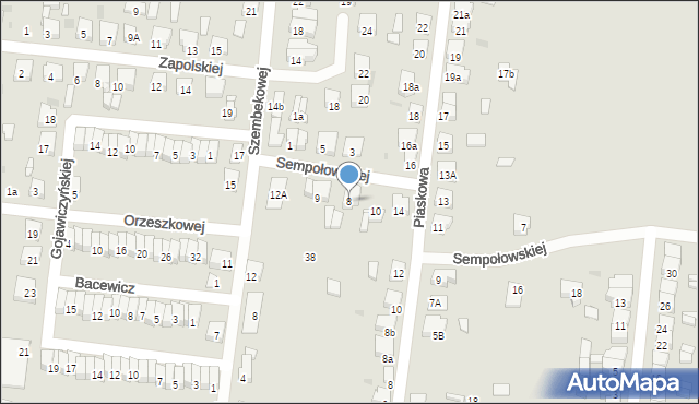 Ostrów Wielkopolski, Sempołowskiej Stefanii, 8, mapa Ostrów Wielkopolski