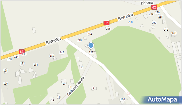 Pomiechówek, Serocka, 222, mapa Pomiechówek