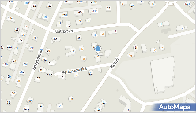 Rzeszów, Sędziszowska, 6, mapa Rzeszów