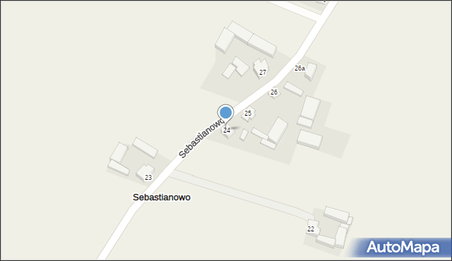 Sebastianowo, Sebastianowo, 24, mapa Sebastianowo