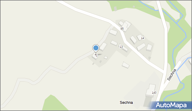 Sechna, Sechna, 71, mapa Sechna