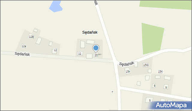 Sędańsk, Sędańsk, 10, mapa Sędańsk