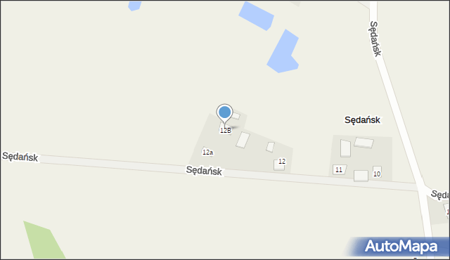 Sędańsk, Sędańsk, 12B, mapa Sędańsk